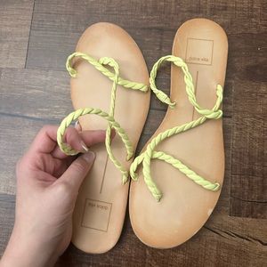 Dolce Vita Yellow Braided Sandals